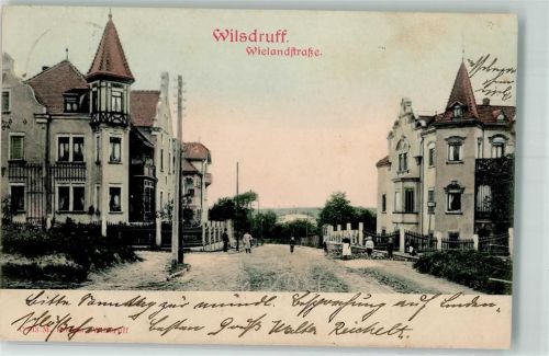 Wilsdruff 1902 Wielandstraße RS. Stempel Reichsadler