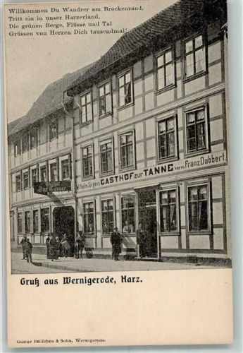 Wernigerode Gasthaus zur Tanne Fachwerkgebäude Gedicht