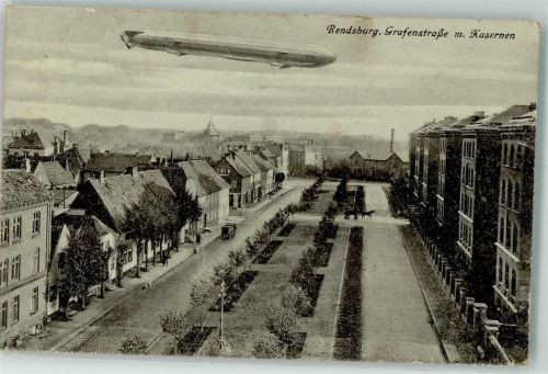 Rendsburg 1915 Grafenstraße Kasernen Zeppelin