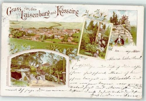 95632 W8592 Wunsiedel 1896 Lithographie Luisenburg und Kösseine Burgstein Zwerg Aufgang Luisenburg Prinz Ludwigs-Platz