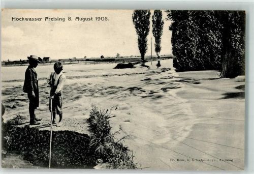 Freising Hochwasser 8. Aug. 1905 Kinder
