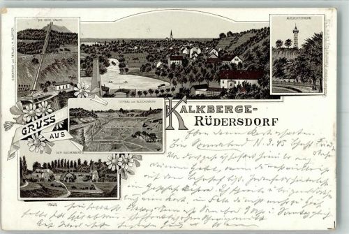 Kalkberge 1897 Tiefbau-Baugrube Aussichtsturm Glockenberg Hohe Halde