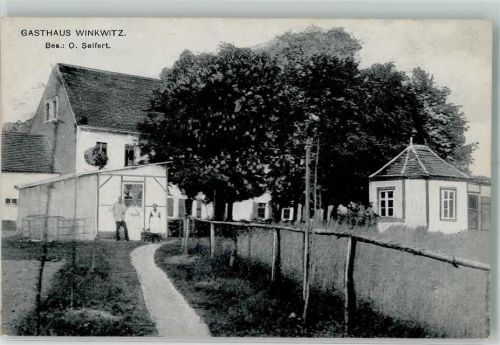 Winkwitz 1919 Gasthaus Winkwitz Gartenweg Baumblüte