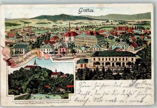 Hradek nad Nisou 1901 Schloss Grafenstein Bahnhof
