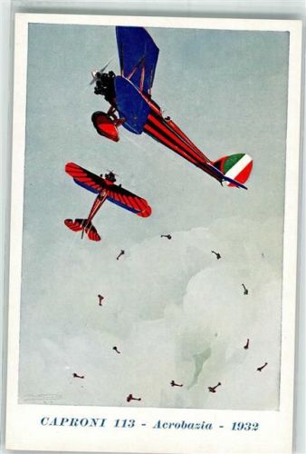 1932 sign. Ferrari Ein italienisches Caproni 113 Kunstflug-Flugzeug