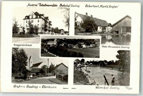 Gauting Austria Tabakwarenfabrik Histor. Reismühle Würmbad Bahnof Kriegerdenkmal