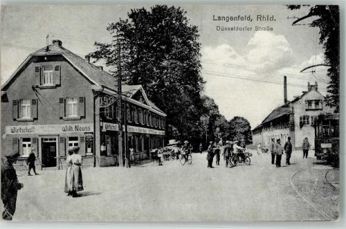 Langenfeld Düsseldorfer Straße Straßenbahn Gasthaus Neuss Fahrräder