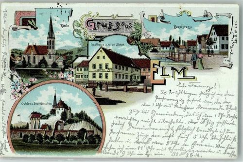 Schlüchtern 1900 Elm Schloss Brandenstein Gasthaus zum roten Löwen Hauptstraße