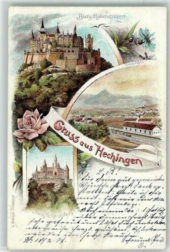 Hechingen 1897 Burg Hohenzollern Bahnhof