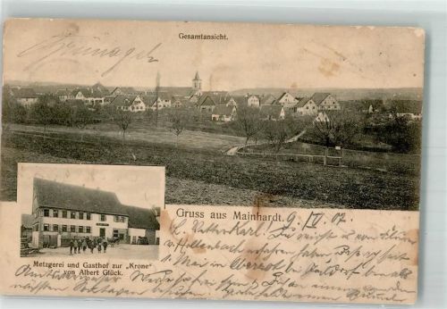 Mainhardt 1907 Gasthaus-Metzgerei zur Krone