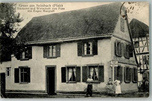 Salmbach 1918 Privatfoto AK Gasthaus zum Fass