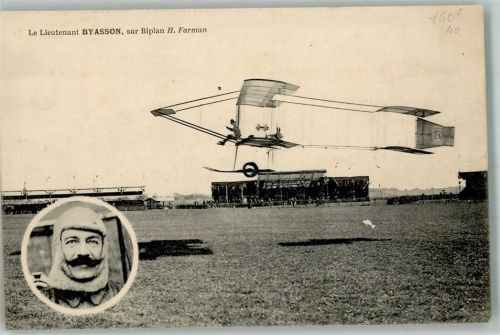 Leutnant Byasson, sur Biplan H. Farman