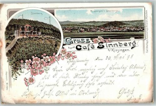 Bad Kissingen 1898 Cafe Sinnberg Kaffeestempel