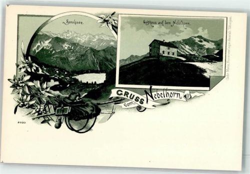Nebelhorn Gipfelhütte Seealpsee Gasthaus Nebelhorn Edelweis Wanderrucksack