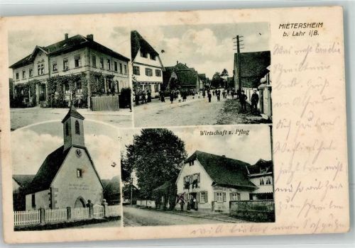Mietersheim 1917 Gasthaus zum Pflug Dorfstraße
