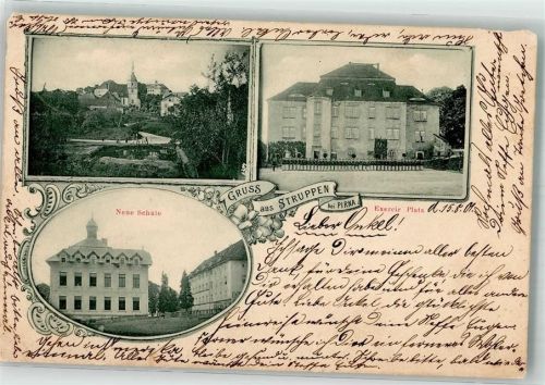 Struppen 1901 Neue Schule Exercir-Platz
