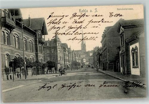 07768 O6906 Kahla , Thür 1913 - Bahnhofstraße