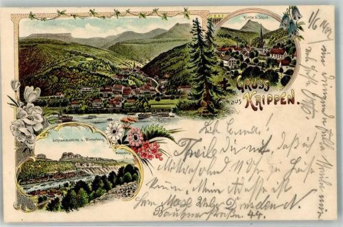 Krippen 1902 Schrammsteine Winterberg Kirche Schule