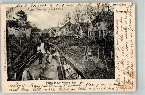 Krempe 1906 Kremper Aue Frachtkahn