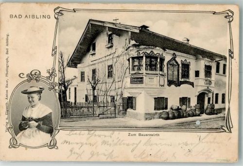 Bad Aibling 1904 Gasthaus zum Bauernwirt Tracht