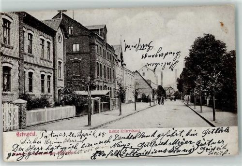 Geisweid 1905 Untere Kaiserstraße Bahnpost Hagen Westf. - Betzdorf Zug 1259