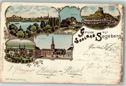 Bad Segeberg 1898 Kalkberg Segeberg anno 1580 Kurhotel Marktplatz