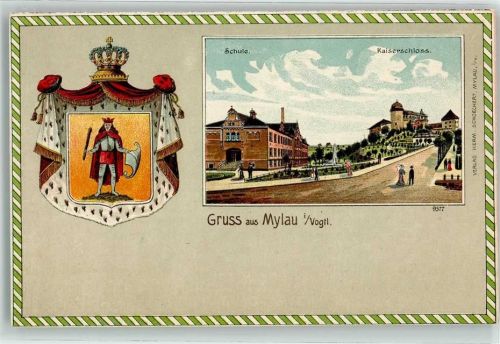 Mylau Schule Kaiserschloss Wappen