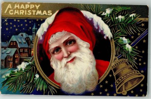 Happy Christmas Passepartout Glocken Tannenzweig