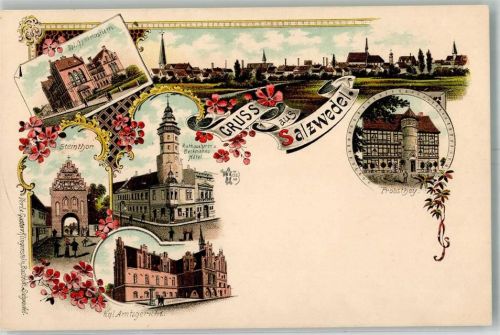 Salzwedel Kgl. Gymnasium Kgl. Amtsgericht Steintor Probsthey Hotel Beckmann Verlag Ottmar-Zieher-München