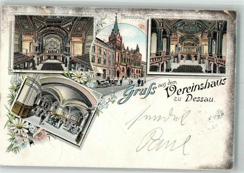 Dessau 1898 Vereinshaus Dessau Saal