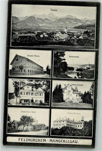 Feldkirchen-Westerham 1905 Mangfallgau Brauerei Meres Schloß Staudach Schwimmbad