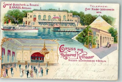Niederschöneweide 1903 Gasthaus Kyffhäuser Haase-Brauerei-Ausschank Ballsaal Oberspree