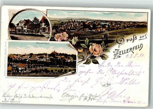 Clausthal-Zellerfeld 1899 Hotel Deutsches Haus Rosenzweig