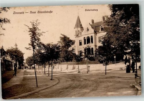Zinnowitz 1911 Bahnpost Ducherow Swinemünde Wolgast Zug 365 14.7.11 Hubertusburg Neue Strandstraße