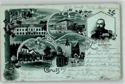Rastede 1898 Bahnpost Bremen Wilhelmshaven Zug 7 15.8.98 Schloss