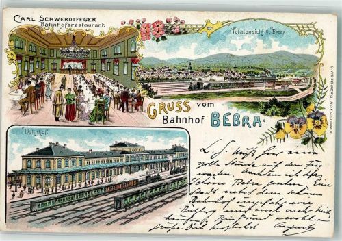 Bebra Bahnhof Stiefmütterchen Bahnhofsrestaurant Bahnpost Bebra-