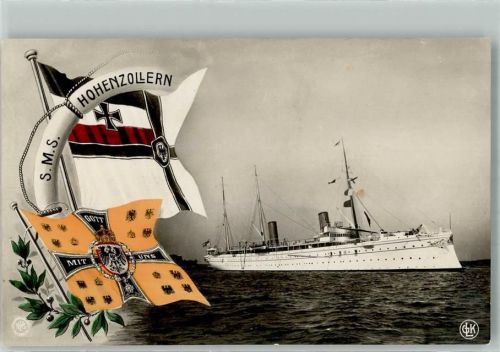 SMS Hohenzollern Fahnen Gebr. Lempe Serie 1241 Nr. 58