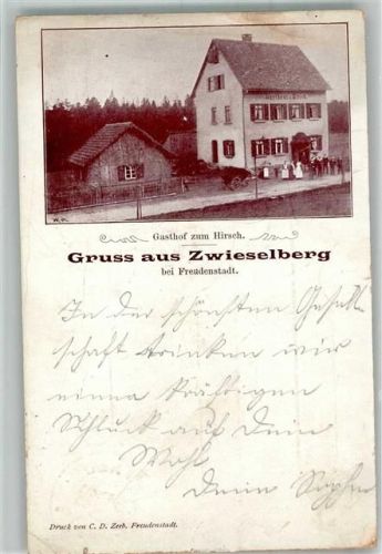 Zwieselberg 1897 Gasthaus zum Hirsch