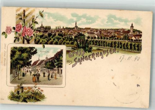 Sangerhausen 1898 Marktplatz