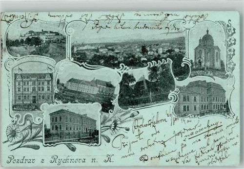 Rychnov nad Kneznou 1900 Narodni Dum C. K. Gymnasium Novy Zamek