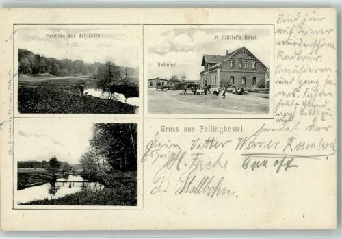Fallingbostel 1908 An der Lieth Bahnhof Hotel Müller