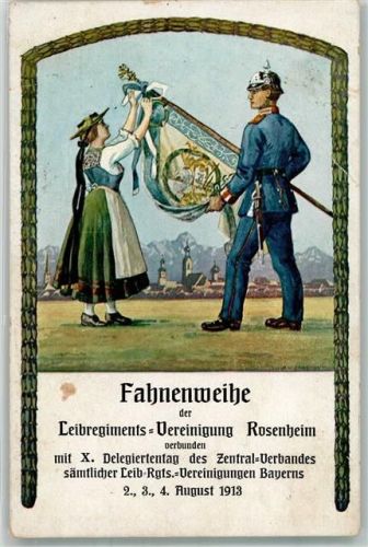 Rosenheim Fahnenweihe Leibregimenten Vereinigung Verlag Hans Pernat