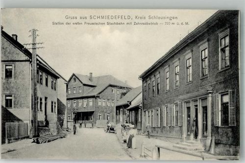 Schmiedefeld Station der ersten Preussischen Staatsbahn mit Zahnbetrieb