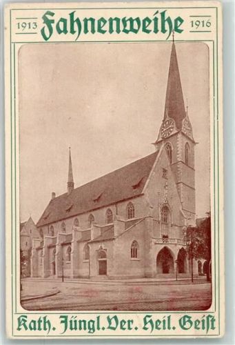 Eggenried Kath. Jüngl. Ver. Heil. Geist Fahnenweihe 18. Juni 1916 Ort handschriftlich