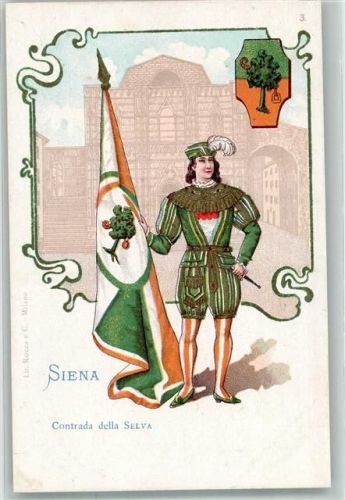 Siena Contrada della Selva Fahne Wappen Tracht Uniform