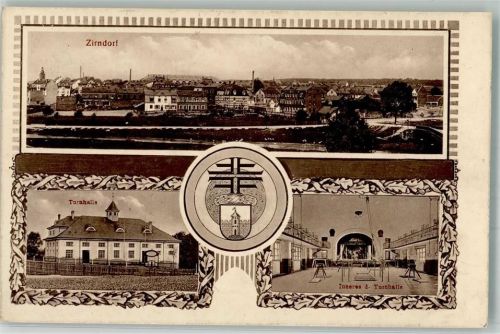 90513 W8502 Zirndorf , Mittelfr 1916 - Turnhalle Inneres der Turnhalle