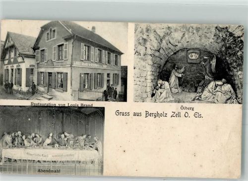 Bergholtzzell 1907 Gasthaus Louis Brand Abendmahl Ölberg