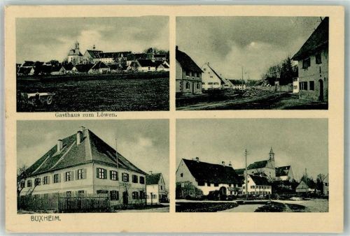 87740 W8941 Buxheim b Memmingen 1920 - Gasthaus zum Löwen Dorfstrasse Dorfplatz