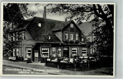 Goslar Gasthaus Domschänke Gartenwirtschaft