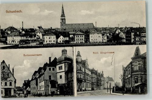 Schwabach Südl. Ringstraße Rathausstraße Stadtkirche